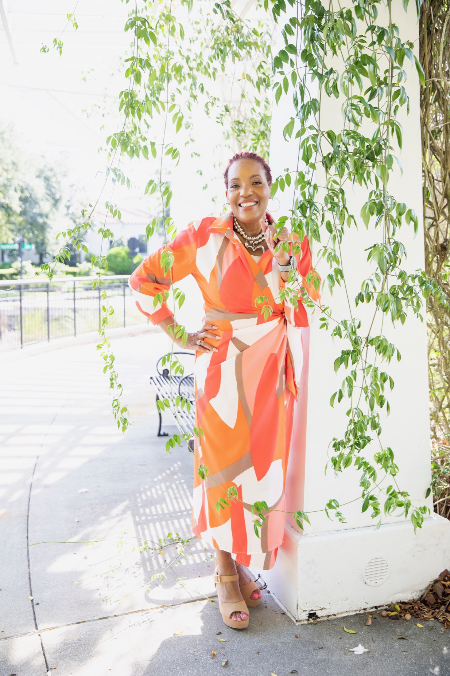 Dr. Naomi Foreman standing among greenery